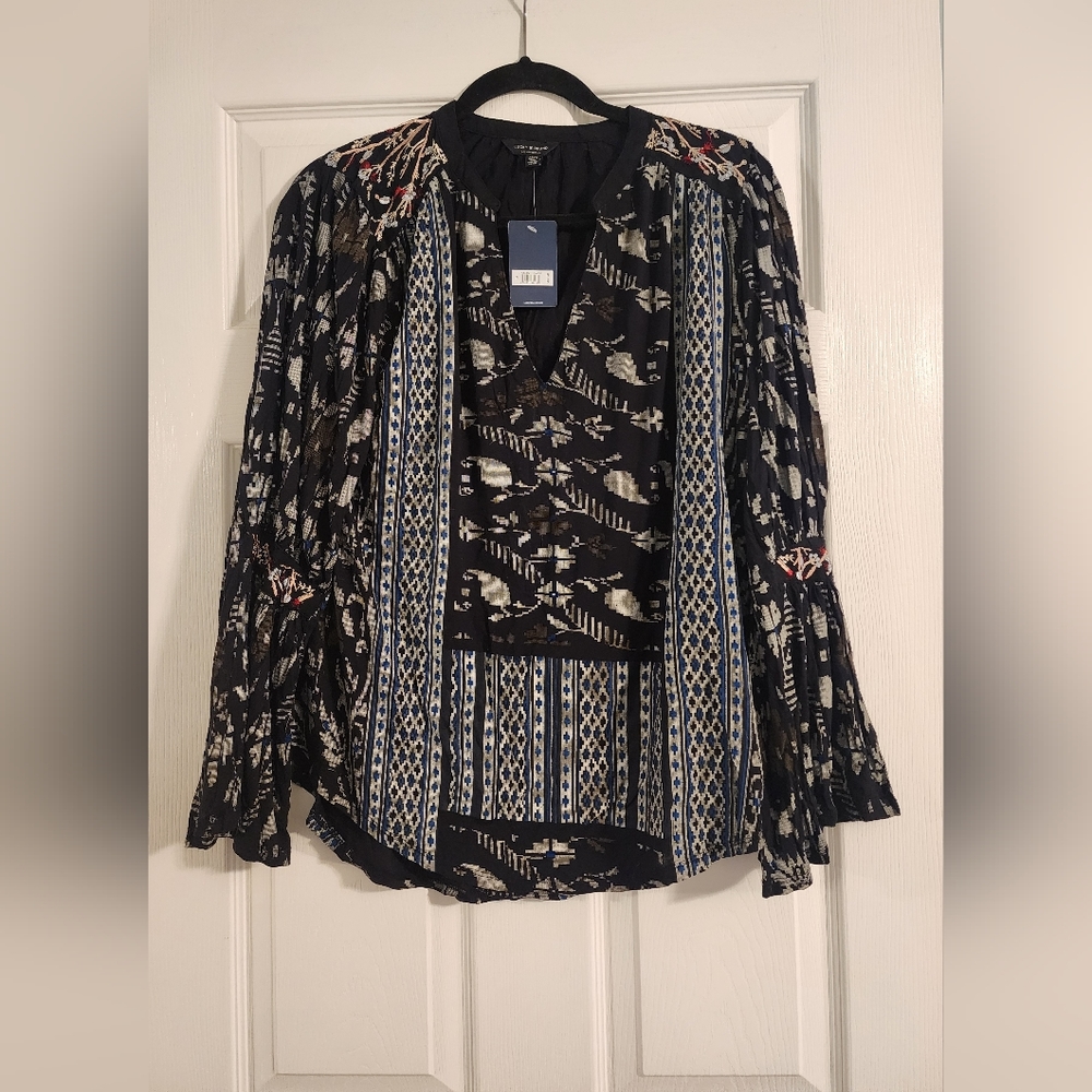 Lucky Brand Southwestern Style Blouse NWT